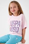 4-15 Yaş Lisanslı Us Polo ASSN Kız Çocuk Takım -Pembe