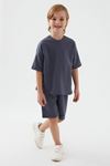 2-15 Yaş Natural Cotton Erkek Çocuk Takım -Antrasit