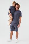 Baba Natural Cotton Erkek Kapri Takım -Antrasit