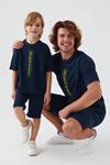 Baba Natural Cotton Erkek Kapri Takım -Lacivert