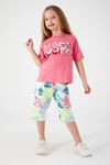 4-15 Yaş Lisanslı Us Polo ASSN Kız Çocuk Takım -Pembe