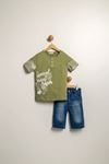 6-9 Yaş Tropical Fashion Erkek Çocuk Takım -Yeşil