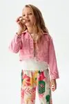 4-8 Yaş Candy İndia Kız Çocuk Ceket -Pembe