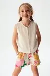 4-8 Yaş Candy Daisy Kız Çocuk 3'Lü Takım -Krem