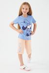 3-9 Yaş Lisanslı Minnie Mouse Kız Çocuk Takım -Mavi 