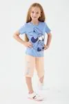 3-9 Yaş Lisanslı Minnie Mouse Kız Çocuk Takım -Mavi 