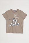 2-8 Yaş Lisanslı Looney Tunes Unısex Çocuk T-Shırt -Kum