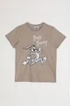 2-8 Yaş Lisanslı Looney Tunes Unısex Çocuk T-Shırt -Kum