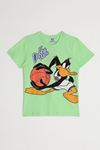 2-8 Yaş Lisanslı Looney Tunes Erkek Çocuk T-Shırt -Yeşil