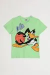2-8 Yaş Lisanslı Looney Tunes Erkek Çocuk T-Shırt -Yeşil
