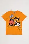 2-8 Yaş Lisanslı Looney Tunes Erkek Çocuk T-Shırt -Turuncu