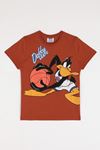 2-8 Yaş Lisanslı Looney Tunes Erkek Çocuk T-Shırt -Tarçın