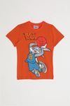 2-8 Yaş Lisanslı Looney Tunes Unısex Çocuk T-Shırt -Oranj
