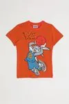 2-8 Yaş Lisanslı Looney Tunes Unısex Çocuk T-Shırt -Oranj