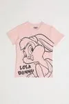 2-8 Yaş Lisanslı Looney Tunes Kız Çocuk T-Shırt -Pembe