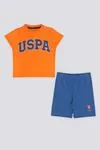 6 Aylık - 4 Yaş Lisanslı Us Polo Assn Erkek Bebek Takım -Turuncu 