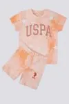 6 Aylık - 4 Yaş Lisanslı Us Polo Assn Kız Bebek Takım -Somon