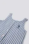 6 Aylık - 4 Yaş Lisanslı Us Polo Assn Erkek Bebek Şapkalı Tulum -Mavi