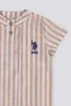 6 Aylık - 4 Yaş Lisanslı Us Polo Assn Erkek Bebek Takım -Bej