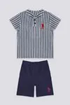 6 Aylık - 4 Yaş Lisanslı Us Polo Assn Erkek Bebek Takım -Lacivert