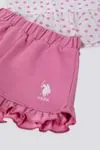 6 Aylık - 4 Yaş Lisanslı Us Polo Assn Kız Bebek Takım -Pembe