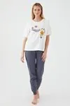 Anne Positive Pijama Takım -Krem