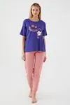 Anne Positive Pijama Takım -Mor