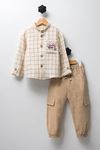  2-5 Yaş Cotton Joany Erkek Çocuk Takım -Bej