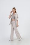 9-15 Yaş Miami Fashion Kız Çocuk 3'Lü Takım -Bej