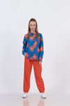 9-15 Yaş Cotton Daisy  Kız Çocuk Takım -Saks