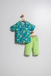 2-5 Yaş Hawaii Parrot Erkek Çocuk Takım -Yeşil