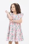 4-9 Yaş New Butterfly Kız Çocuk Elbise -Pembe