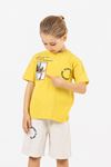 4-9 Yaş Adventure Cotton Erkek Çocuk Takım -Hardal