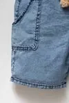 3-8 Yaş Ayıcıklı Unısex Çocuk Salopet -Mavi