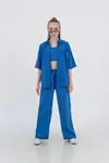 9-15 Yaş Miami Fashion Kız Çocuk 3'Lü Takım -Saks