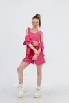 9-15 Yaş Miami Fashion Kız Çocuk 3'Lü Takım -Fuşya