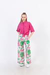 9-15 Yaş Hawaii Colors Kız Çocuk Takım -Fuşya