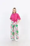 9-15 Yaş Hawaii Colors Kız Çocuk Takım -Fuşya