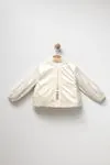 4-8 Yaş All Star Parıltı Kız Çocuk Modern Yağmurluk Ceket -Krem