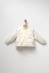 4-8 Yaş All Star Parıltı Kız Çocuk Modern Yağmurluk Ceket -Krem