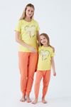 Anne Tropikal Pijama Takım -Sarı