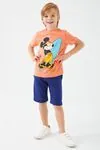 3-9 Yaş Lisanslı Mickey Mouse Erkek Çocuk Takım -Kavun