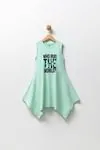6-9 Yaş Runny  Drees Kız Çocuk Elbise -Mint