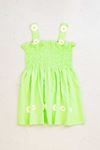 4-9 Yaş Daisy Happy Kız Çocuk Elbise -Yeşil