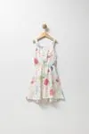 3-8 Yaş Summer Sunny Kız Çocuk Elbise -Ekru