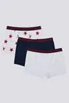 3-14 Yaş Lisanslı US POLO ASSN  Erkek Çocuk 3'Lü Boxer