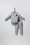 2-5 Yaş Cool Bear Erkek Çocuk Eşofman Takım -Gri