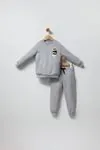 2-5 Yaş Cool Bear Erkek Çocuk Eşofman Takım -Gri