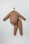 2-5 Yaş Cool Bear Erkek Çocuk Eşofman Takım -Camel
