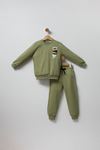 2-5 Yaş Cool Bear Erkek Çocuk Eşofman Takım -Yeşil